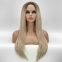 Длинный парик без челки из термоволос 733, цвет Y6-BLOND-MIX пшеничный блондин с темными корнями
