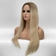 Длинный парик без челки из термоволос 733, цвет Y6-BLOND-MIX пшеничный блондин с темными корнями
