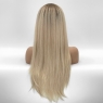 Длинный парик без челки из термоволос 733, цвет Y6-BLOND-MIX пшеничный блондин с темными корнями