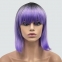 Парик каре BOB цвет T1B-LIGHT PURPLE светлый пурпурный, термоволосы