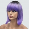 Парик каре BOB цвет T1B-LIGHT PURPLE светлый пурпурный, термоволосы