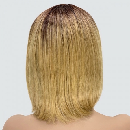 Парик с сеткой Hania Lace Front: цвет 24BYS33 пшеничный блондин с темными с красноватым корнями
