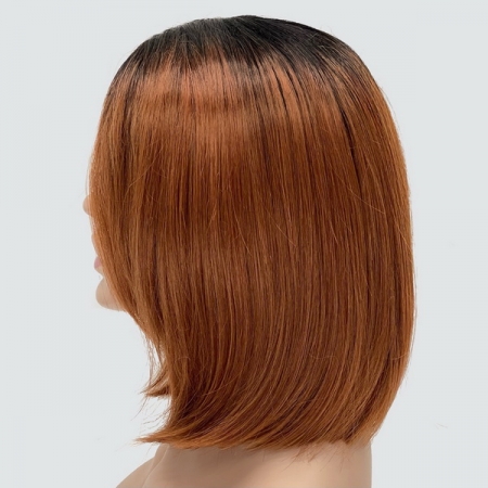 Парик с сеткой Hania Lace Front: цвет 984YS1B каштановый с медным оттенком и темной прикорневой