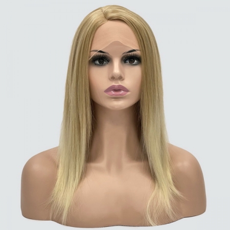 Парик с сеткой Lyryca Lace термоволосы: цвет 15BT613 блондин с осветленными концами