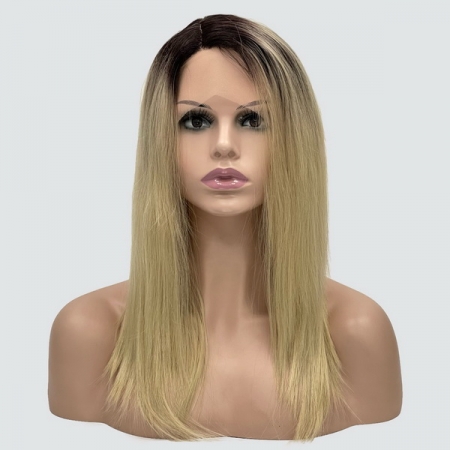 Парик с сеткой Lyryca Lace термоволосы: цвет 24SP613YS4 блондин с темными корнями