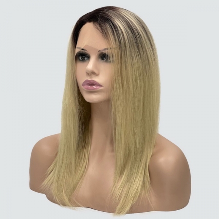 Парик с сеткой Lyryca Lace термоволосы: цвет 24SP613YS4 блондин с темными корнями
