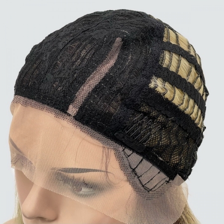 Парик с сеткой Lyryca Lace термоволосы: цвет 24SP613YS4 блондин с темными корнями