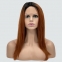 Парик с сеткой Lyryca Lace термоволосы: цвет 984YS1B каштановый с медным оттенком и темной прикорневой