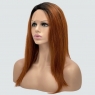 Парик с сеткой Lyryca Lace термоволосы: цвет 984YS1B каштановый с медным оттенком и темной прикорневой