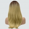 Длинный парик с пробором на сетке Whiskey Lace цвет Y928H светло-пшеничный блондин с темной прикорневой